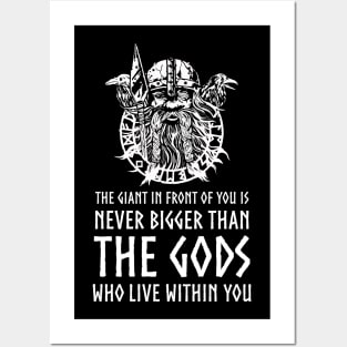 Motivational & Inspiring Viking Mythology Norse God Odin Posters and Art